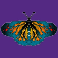 Monarch leptir ženski ljubičasti heather grafički trkački trkački tenk - dizajn ljudi xl