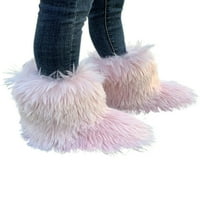 Zodanni Žene prozračne tople cipele Zimska lagana ravna pahuljasta čizme Ležerne prilike udobne plišane