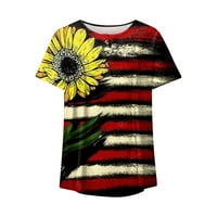 Prodavač FOPP-a Ženski ljetni vrhovi Ležerne modne kratkih rukava V Majice za majice narezane američke
