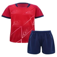 Aislor Boys Active Hotcres Postavite majicu kratkih rukava i fudbalska teretana Sport 5- Crvena 11-12
