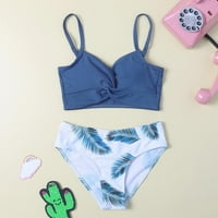 Little Girls Plivanje Nosite dva kupaći kostim V izrez Bikini Set kupaći kostimi kupaći kostim Spaghetti