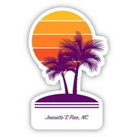 Jennette's Pier Sjeverna Karolina Suvenir Vinil naljepnica naljepnica Dlan dizajn