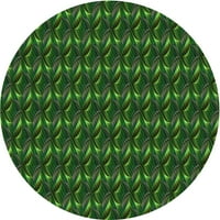 Ahgly Company u zatvorenom okruglom uzorkovima tamne limene zelene prostirke, 4 '