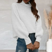 Džemperi Akiigool Plus za žene Trendy ženska posada za pamćenje dugih rukava s dugim rukavima CREW izrez