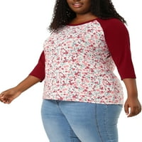 Agnes Orinda ženska plus veličina rukav cvjetni cvjetni bluza cvjetno kolora