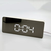 12h 24h USB punjenje digitalni LED displej zaslonski zrcalni termometar odgoda budilica