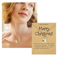CHAOLEI božićne ogrlice za žene ženski poklon snježne pahulje Santa privjesak za žene dame dame božićni