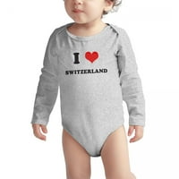 Heart Švicarska Ljubav Švicarska beba dugim skakačima od novorođene odjeće