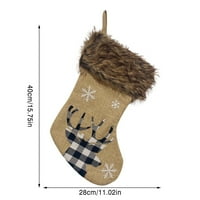 HGW Božićni dekoracija Božićne čarape Trpe Božićne torbe za božićne čarape i božićne čarape za zabavu