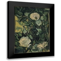 Van Gogh, Vincent crni moderni uokvireni muzej umjetnički print pod nazivom - ruže