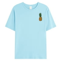 Muška košulja muško ljetno casual ananas ispis majice bluza s kratkim rukavima okrugli vrat na vrhu