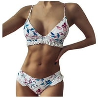 TAWOP kupaći kostimi Žene Ženska modna Seksi čipka Bikini Ispiši paket Slatki otvoreni kupaći kostimi