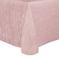 Ultimate Textile Crinkle Taffeta - Delano okrugli stolnjak - za zabavu, vjenčanje, kućni blagovaonicu, hotel i ugostiteljsku upotrebu, svijetlo ružičasta