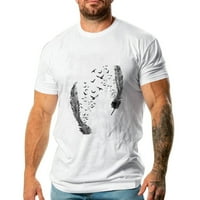 Muškarci T-majice Ljeto Ležerne prilike Print Modni okrugli vrat Top kratkih rukava Majica Muška majica