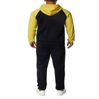 Binpure muške fitness sportske hlače Podesite kontrastnu boju patchwork kapuljač s kapuljačom veliki