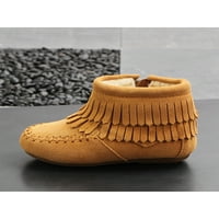 LUMENTO FRINGING Boot za djevojčice Tassel haljina čizme patentne patentne cipele na otvorenom lagana