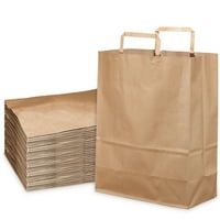 Velike kraft papirnih poklon-vrećica s papirnim ručicama - smeđe torbe za kupovinu Maloprodaja tote
