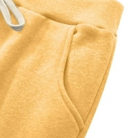 Ženske zimske tople sherpe obložene dukserice Elastične visokog struka Atletic jogger fleese hlače sa džepovima ženska odjeća