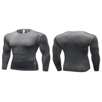 Groanlook Muškarci Sport majica Baselayer Kompresioni košulje Cool suhi mišićni vrhovi MENS prozračna