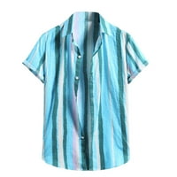 XXL visoke majice za muškarce Muška bluza Top gumb Moderne majice