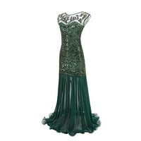 TIQKATYCK DRESS DRESS Women Vintage 1920S Sequin perle sa bombaškim haljinama haljine za žene Green