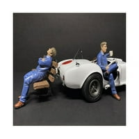 Diecast sitting mehaničari figurini set za modele skala američkih diorama