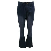 Ženske jean pantalone plus veličina za čišćenje žene modne slatke čvrste boje traper pokete Tanki povremeni čizme rešetke širokih nogu Jeans Hlače