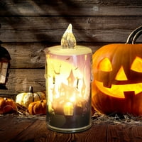 Twinkseal Halloween Svjetlo za svijeće Halloween LED svjetlo sa svijećama sa sablasnim lubalima Pumpkins