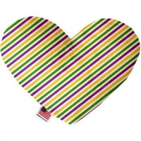 Mirage Pet 1380-CTYHT Mardi Gras Stripes Platneće igračka za srce - u