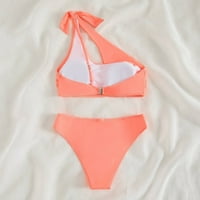 Aaiymet ženski bikini kupaći komisionici Visoki struk bikini Push up Bikinis Print kupaći kostimi za kupaće plaže, ružičasta m