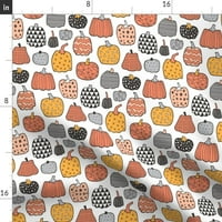 Pamuk Saten Stolcloth, 70 120 - Geometrijska padina bundeve Halloween Narančasta bijela bundeve djeca
