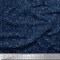 Soimoi plavi pamučni drebovi tkanine blok blokiranog tiskanog tkaninskog dvorišta široko