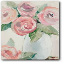 Ružičasti proljetni cvjetovi I Galerija umotana rastegnuta platna