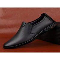 Lacyhop muškarci stanovi klizne na cipelama mekim natikačima Poslovna lagana casual cipela klasična udobnost crna 6,5