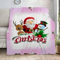 Božićni Xmas Santa Snowman Soft i udoban pokrivač tanki dio topla Godišnje dostupno pokrivač