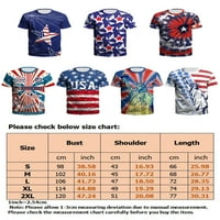 Welliumiy Muškarci Ljetni vrhovi Crew Neck T majice Majica kratkih rukava Casual Beach bluza Style-d
