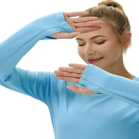 Roadbo ženske dugih rukava UV Sunce UPF 50+ vježba plivaju osipni zaštitni vrhovi s rupama od palca
