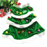 Božićna stabla u obliku pasa kostim za ljubimcu Zimska odjeća Udobna topla božićna haljina za božićnu kapuljaču za zabavu - veličina XL