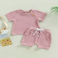 Nituyy Toddler Baby Boy Djevojka Odjeća s kratkim rukavima Plitna majica Majica SOLICE COCKSString Hotsovi