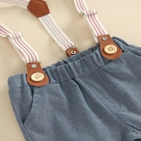 Jaweiwi Baby Boys Gentleman Hlače Set za hlače, majica s dugim rukavima Rezervni majica ROMper sa lukom