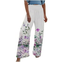 Joga hlače za žensko odobrenje plus veličine Žene udobne ispisane hlače visoke struke Tweatpats yoga