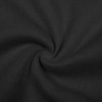 Vruće prodajne majice za žene dugih rukava dnevni pulover vrhove Crew izrez čvrste ženske bluze crne