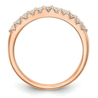 0,33ct. CZ Čvrsti real RIZA 14K RUSE GOLD Vjenčani prsten