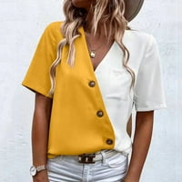 Adviicd žuta majica Tee Thirt ženski modni vrhovi dugih rukava plus veličina