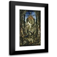 Gustave Moreau Crni moderni uokvireni muzej umjetnički print pod nazivom - Jupiter i Semele