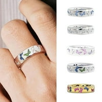 Heiheiup Butterfly prsten Šareni leptir prekrasni prsten poklon prsten zvona Dijamantni prsten veliki prsten za djevojke