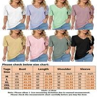 Niveer dame Ljetni vrhovi šuplje majice majica s kratkim rukavima Soft Pulover čvrsta boja TEE PINK