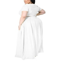 Abtel Ladies Outfits Plus size Maxi suknje set Prevelizirane suknje za žene Ležerne ljeto Bijele XL