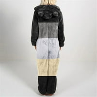 Kaput za žene Ženska umjetna vuna dugih rukava Pajamas casual patentni patentni patentni patentni pauzeji