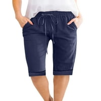 Dame Ljetne kratke hlače Srednja struka Solid Boja Bermuda kratke hlače Žene labave mini pantalone Sport